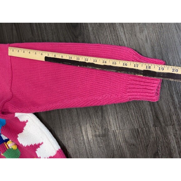 Cotton Salsa 3D Knit Cardigan Sweater Hot Air Balloons Peru Size Large/X-Large - Picture 13 of 16